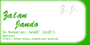 zalan jando business card